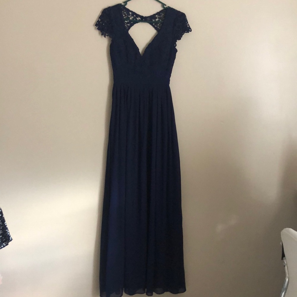 Saved by the Dress Navy Blue Evening Gown